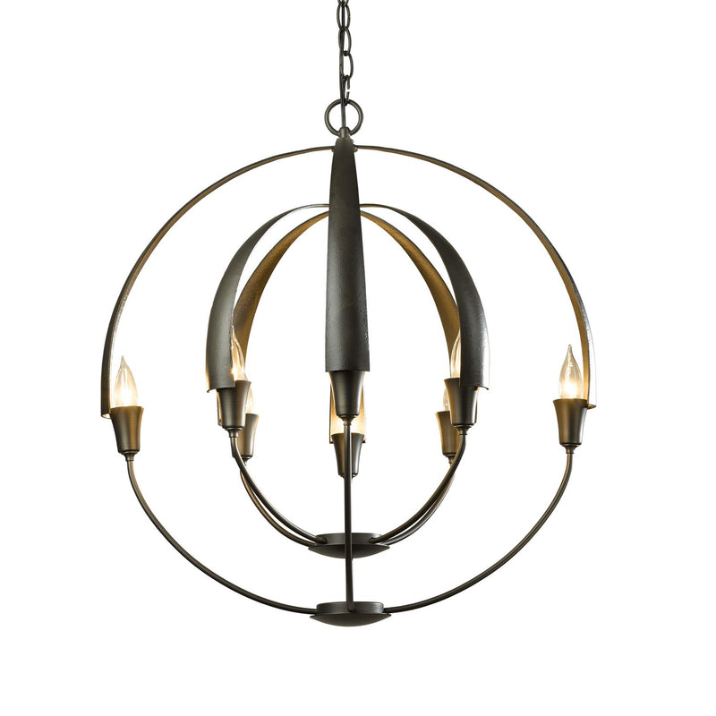 Double Cirque Chandelier in Dark Smoke - 104205-SKT-07 by Hubbardton Forge