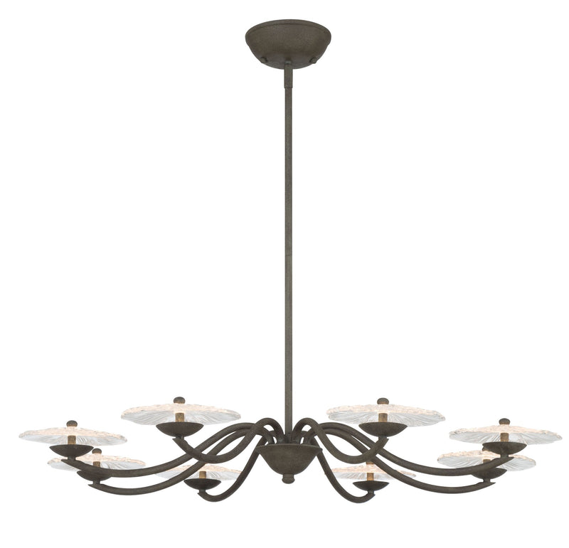Coral Bloom 31" Chandelier in Black Slate
