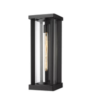 Glenwood 1 Light 7.5" Outdoor Wall Light, 20.25" Tall in Black