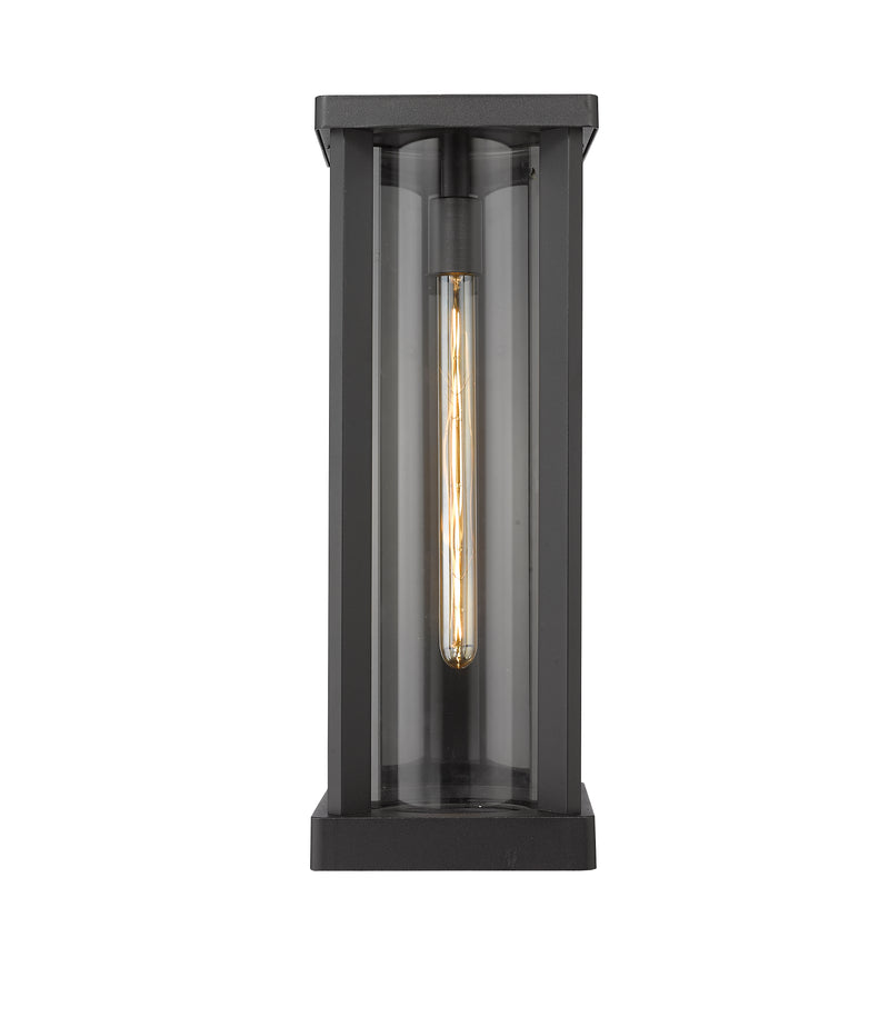 Glenwood 1 Light 7.5" Outdoor Wall Light, 20.25" Tall in Black