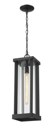 Glenwood 1 Light 7.5" Outdoor Chain Mount Ceiling Fixture in Black