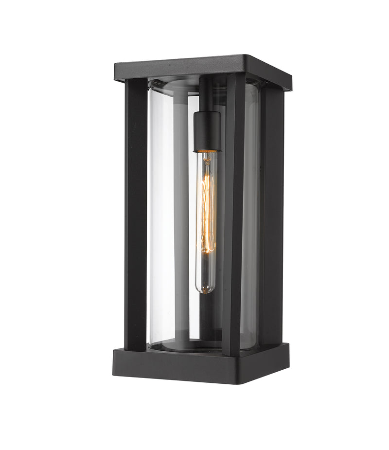 Glenwood 1 Light 7.5" Outdoor Wall Light, 16.75" Tall in Black