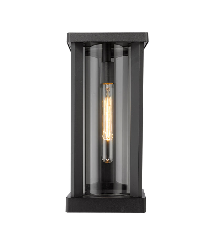 Glenwood 1 Light 7.5" Outdoor Wall Light, 16.75" Tall in Black