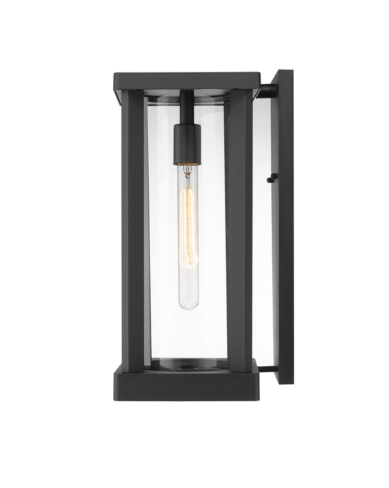 Glenwood 1 Light 7.5" Outdoor Wall Light, 16.75" Tall in Black