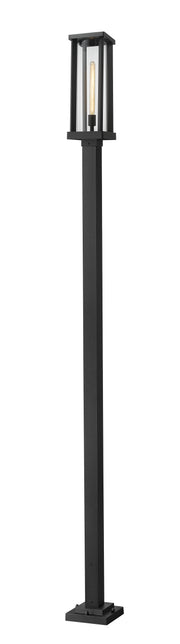 Glenwood 1 Light 7.5" Outdoor Post Mount Fixture in Black, 96" Square Post