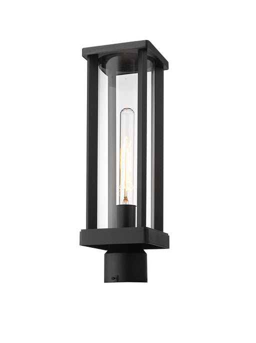 Glenwood 1 Light 5.5" Outdoor Post Mount Fixture in Black, Post Top Only, Round Fitter