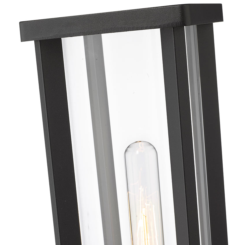 Glenwood 1 Light 5.5" Outdoor Post Mount Fixture in Black, Post Top Only, Round Fitter