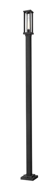 Glenwood 1 Light 5.5" Outdoor Post Mount Fixture in Black, 96" Square Post