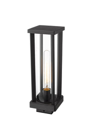 Glenwood 1 Light 5.5" Outdoor Post Mount Fixture in Black, Post Top Only, Square Fitter