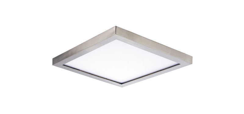 Wafer 7" Square LED Flush Mount in Satin Nickel