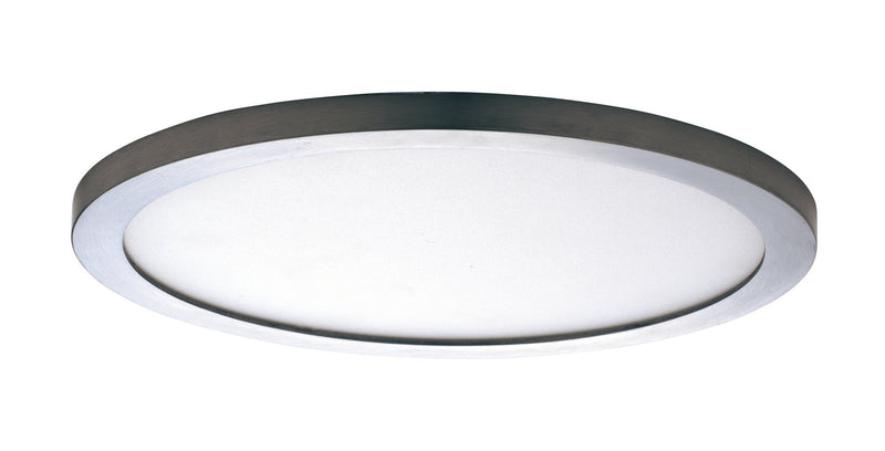 Wafer 15" Round LED Flush Mount in Satin Nickel