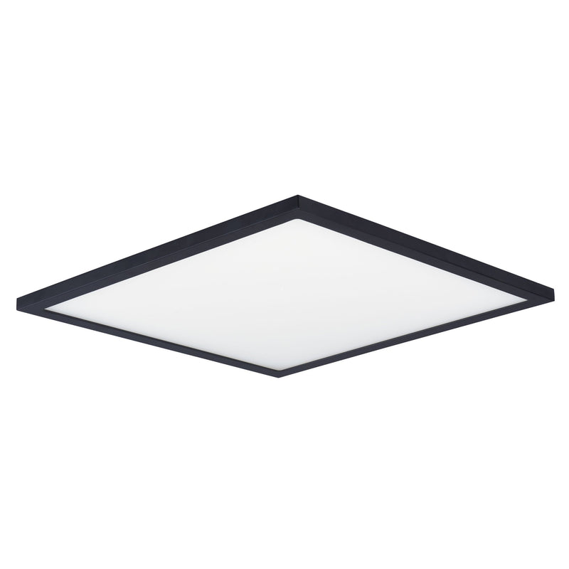 Wafer 15" Square LED Flush Mount in Black