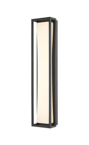 Baden Outdoor 1 Light 5" Outdoor Wall Light, 24" Tall in Black