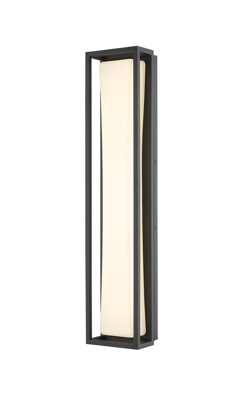 Baden Outdoor 1 Light 5" Outdoor Wall Light, 24" Tall in Black
