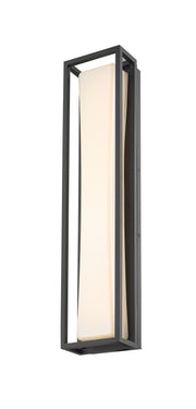Baden Outdoor 1 Light 5" Outdoor Wall Light, 24" Tall in Black