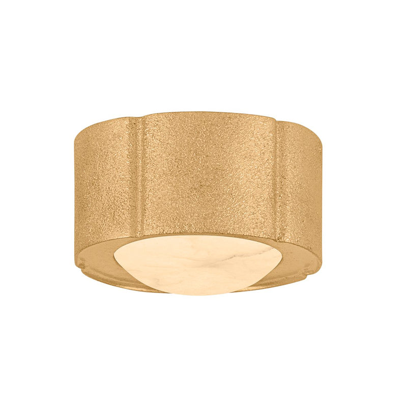 Teka Small Flush Mount in Vintage Gold Leaf