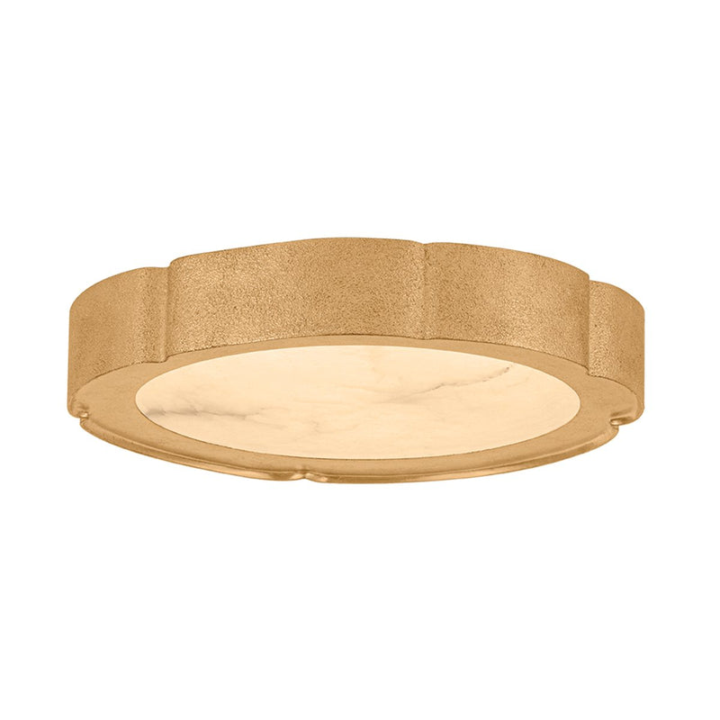 Teka Large Flush Mount in Vintage Gold Leaf