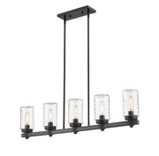 Tahoe 5 Light 42" Outdoor Linear Chandelier in Ashen Barnboard