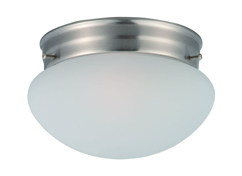 Essentials 7.5" 1 Light Flush Mount in Satin Nickel
