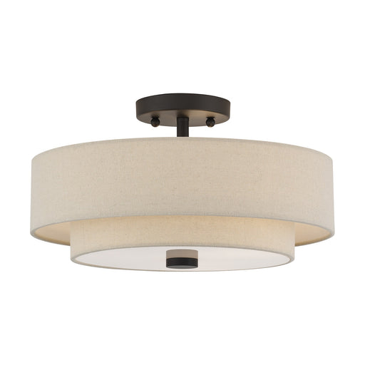 Bellingham 3-Light 15" Semi-Flush Mount in Bronze