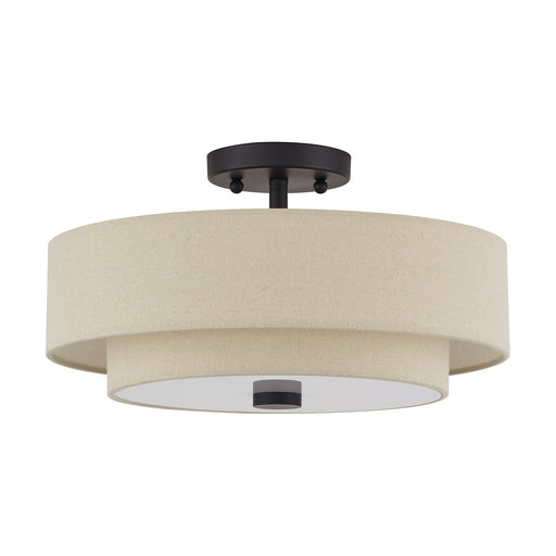 Bellingham 3-Light 15" Semi-Flush Mount in Bronze