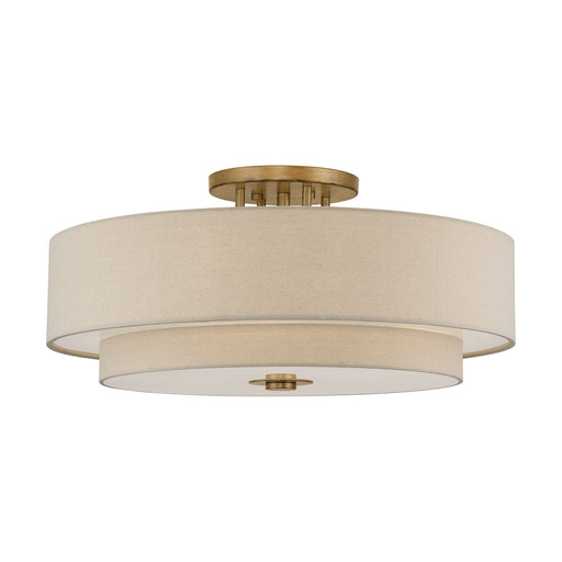 Bellingham 6-Light 30" Semi-Flush Mount in Antique Gold Leaf