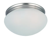 Essentials 9" 2 Light Flush Mount in Satin Nickel