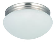 Essentials 9" 2 Light Flush Mount in Satin Nickel