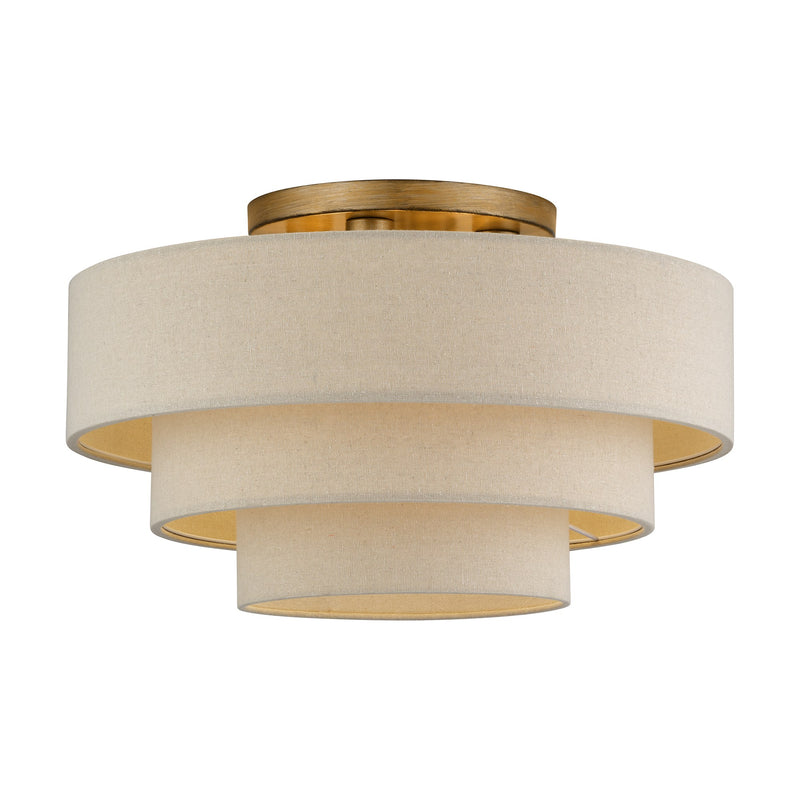 Bellingham 4-Light Extra Large Semi-Flush Mount in Antique Gold Leaf