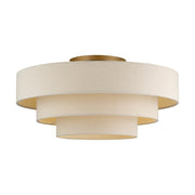 Bellingham 5-Light 28" Semi-Flush Mount in Antique Gold Leaf