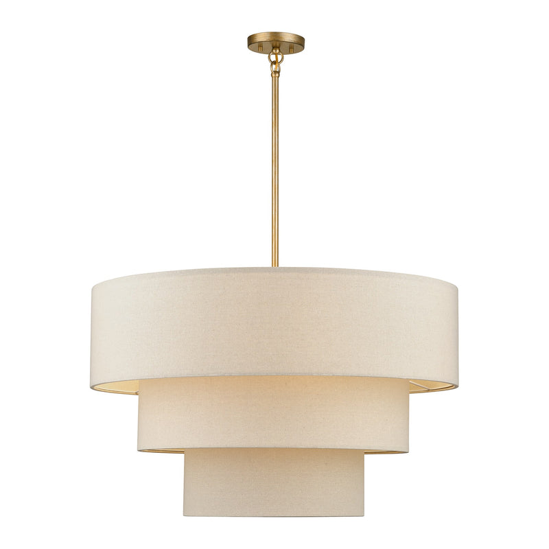 Bellingham 8-Light Large Chandelier in Antique Gold Leaf