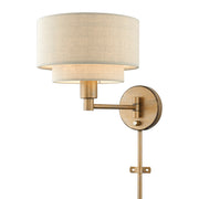 Bellingham Swing Arm Wall Lamp in Antique Gold Leaf