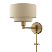 Bellingham Swing Arm Wall Lamp in Antique Gold Leaf