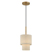 Bellingham Mini Pendant in Antique Gold Leaf