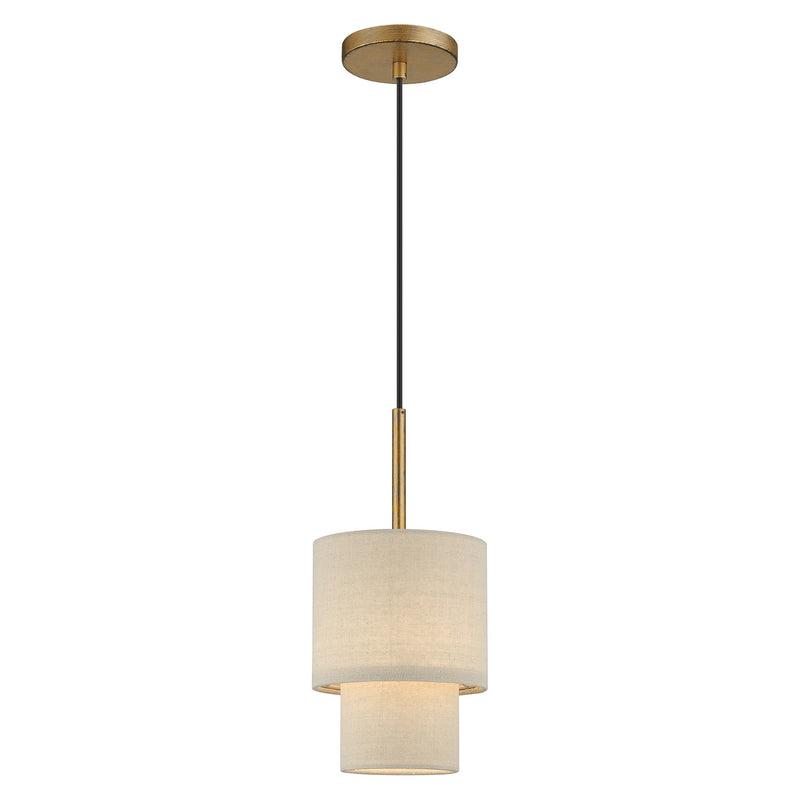 Bellingham Mini Pendant in Antique Gold Leaf