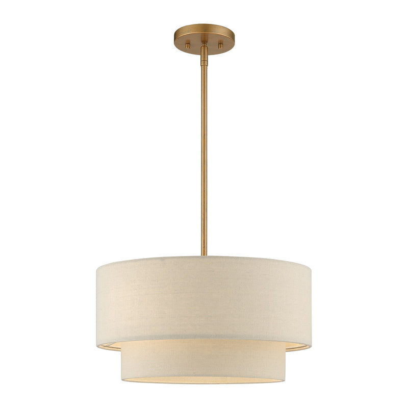 Bellingham 3-Light Tiered Chandelier in Antique Gold Leaf