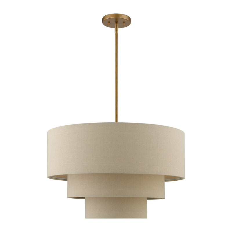 Bellingham 4-Light Tiered Chandelier in Antique Gold Leaf