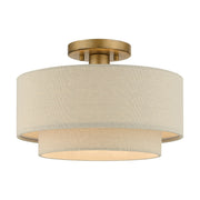 Bellingham Medium Tiered Semi-Flush Mount in Antique Gold Leaf