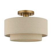 Bellingham Medium Tiered Semi-Flush Mount in Antique Gold Leaf