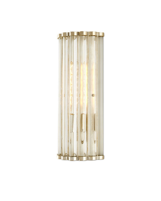 Warwick Tall Wall Sconce in Clear / Contemporary Silver Leaf