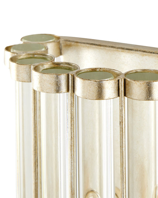 Warwick Tall Wall Sconce in Clear / Contemporary Silver Leaf