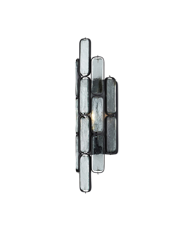 Centurion Wall Sconce in Clear / Satin Black