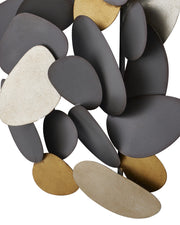Moon Dust Wall Sconce in Hiroshi Gray / Contemporary Gold Leaf / Contemporary Silver Leaf