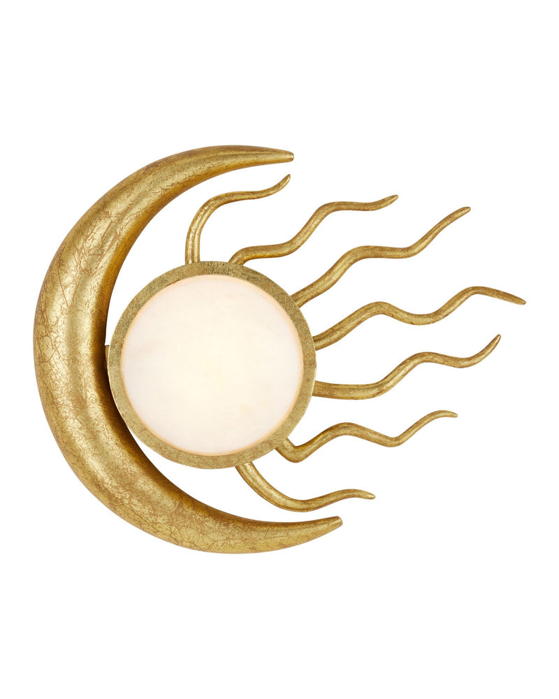 Tona Wall Sconce in Gold Leaf / White