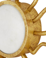 Tona Wall Sconce in Gold Leaf / White