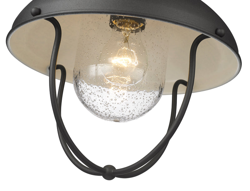 Ansel 1 Light 11" Outdoor Flush Mount in Black