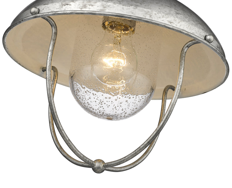 Ansel 1 Light 11" Outdoor Flush Mount in Galvanized