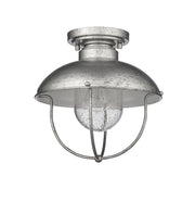Ansel 1 Light 11" Outdoor Flush Mount in Galvanized