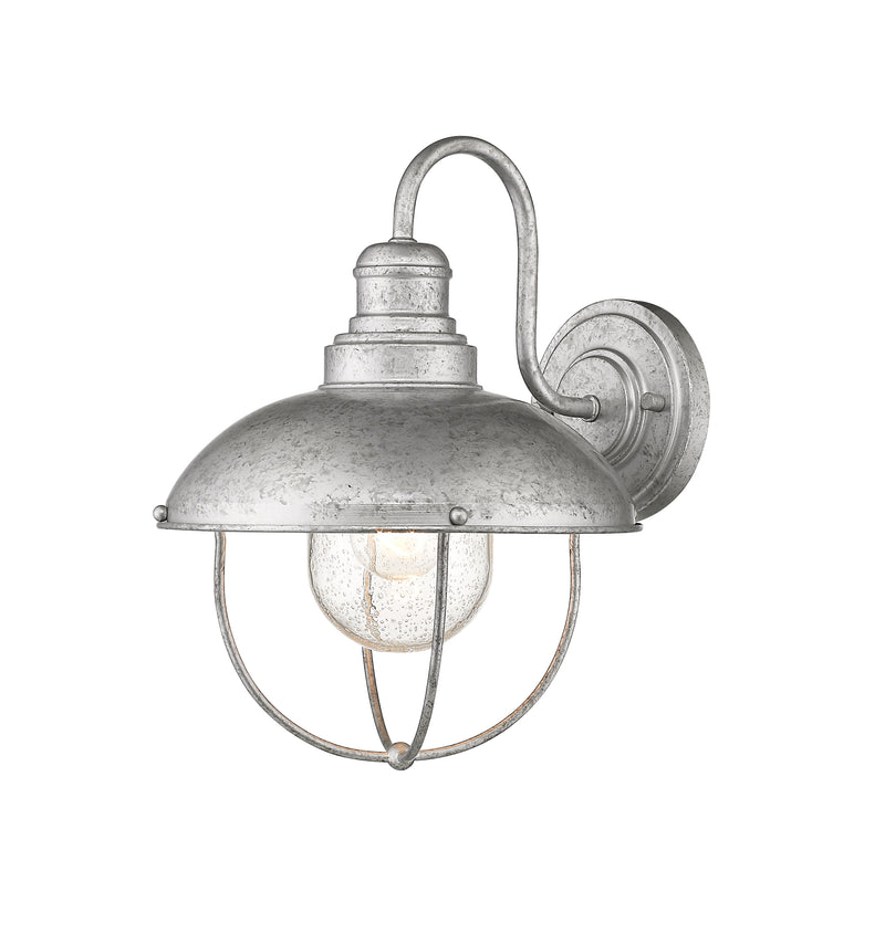 Ansel 1 Light 10.75" Outdoor Wall Light in Galvanized