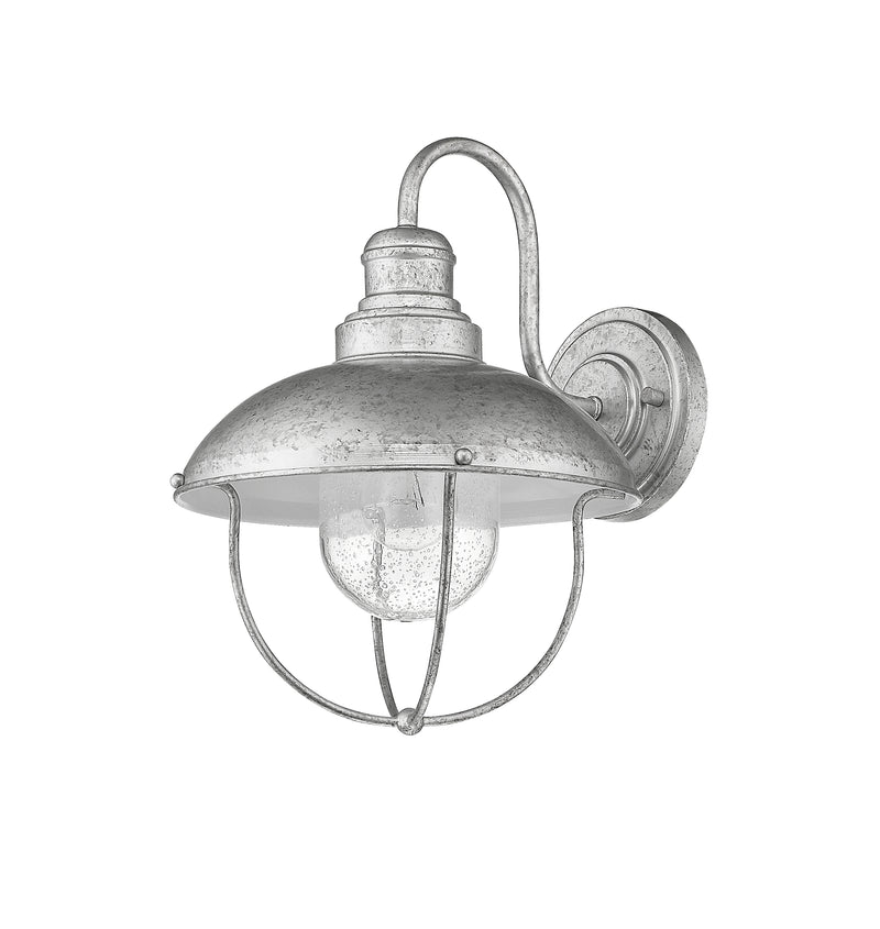 Ansel 1 Light 10.75" Outdoor Wall Light in Galvanized